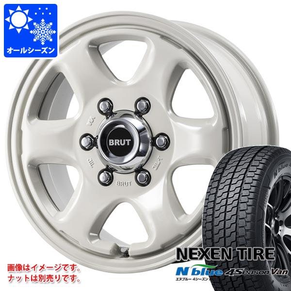 【タイヤ交換対象】ハイエース 200系用 オールシーズンタイヤ ネクセン エヌブルー 4シーズン バン 215/65R16 109/107T ブルート BR-44 6.5-16 タイヤホイール4本セット