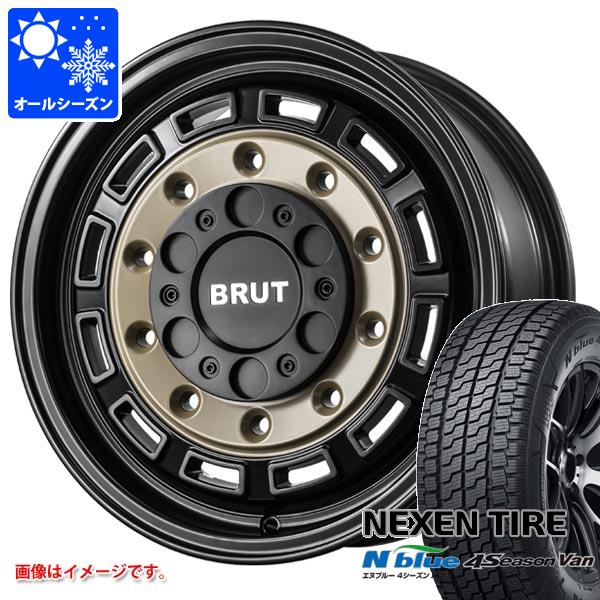 【タイヤ交換対象】ハイエース 200系用 オールシーズンタイヤ ネクセン エヌブルー 4シーズン バン 215/65R16 109/107T ブルート BR-70 6.5-16 タイヤホイール4本セット