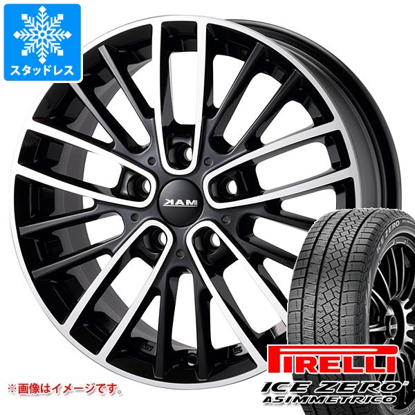 【タイヤ交換対象】MINI MINI クーパー F66用 スタッドレス ピレリ アイスゼロアシンメトリコ 215/45R17 91H XL MAK チェルシー タイヤホイール4本セット