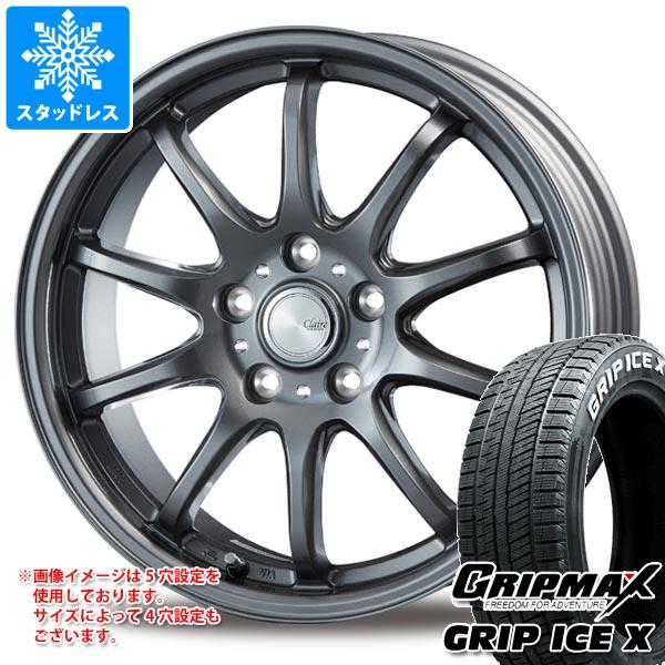 【タイヤ交換対象】スタッドレスタイヤ グリップマックス グリップアイスエックス 205/55R16 91T ホワイトレター & インターミラノ クレール ZT10 6.5-16 タイヤホイール4本セット205/55-16 GRIP MAX GRIP ICE X WL|タイヤマックス