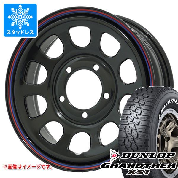 【タイヤ交換対象】5本セット スズキ ジムニー用 スタッドレス ダンロップ グラントレック XS1 185/85R16 105/103L LT ホワイトレター デイトナズ G2 タイヤホイール5本セット