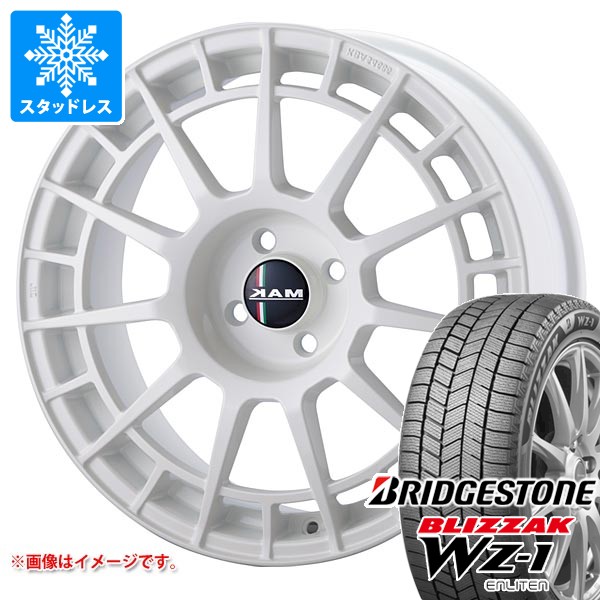 【タイヤ交換対象】フィアット アバルト500e FA1系用 スタッドレス ブリヂストン ブリザック WZ-1 205/45R17 88Q XL 2025年12月発売サイズ MAK エンティティー タイヤホイール4本セット