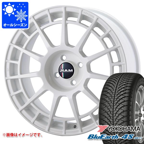 【タイヤ交換対象】フィアット アバルト500e FA1系用 オールシーズンタイヤ ヨコハマ ブルーアース4S AW21 205/45R17 88W MAK エンティティー タイヤホイール4本セット 125,650円