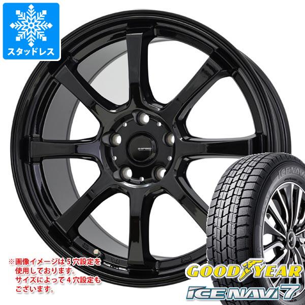 【タイヤ交換対象】2026年製 スタッドレスタイヤ グッドイヤー アイスナビ7 225/60R17 99Q & ジースピード G-08 7.0-17 タイヤホイール4本セット225/60-17 GOODYEAR ICE NAVI 7|タイヤマックス