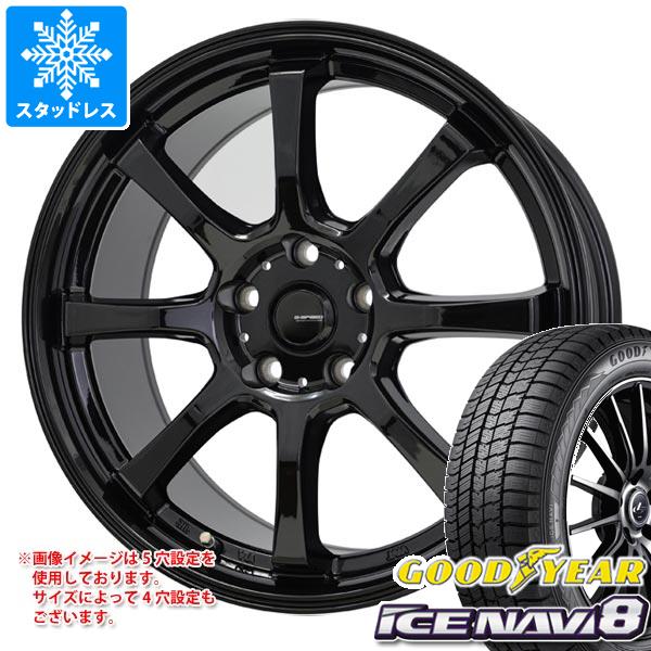 【タイヤ交換対象】スタッドレスタイヤ グッドイヤー アイスナビ8 235/45R18 94Q ＆ ジースピード G-08 8.0-18 タイヤホイール4本セット235/45-18 GOODYEAR ICE NAVI 8 107,195円