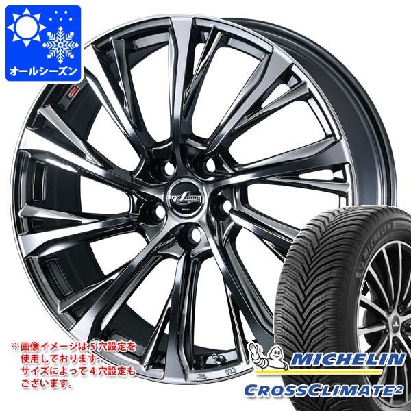 【タイヤ交換対象】トヨタ 40系アルファード用 オールシーズンタイヤ ミシュラン クロスクライメート2 225/60R18 104W XL レオニス JG 7.0-18 タイヤホイール4本セット