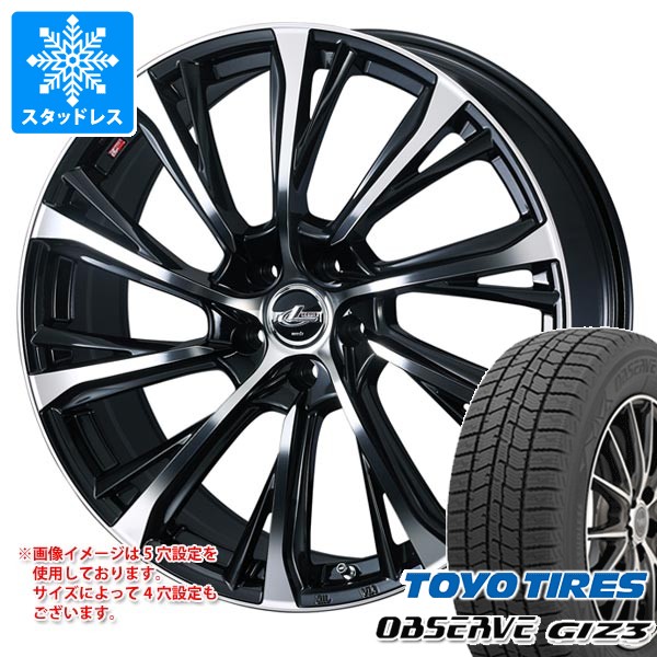 【タイヤ交換対象】トヨタ 40系アルファード用 スタッドレス トーヨー オブザーブ ギズ3 225/55R19 103Q XL レオニス JG タイヤホイール4本セット｜タイヤマックス