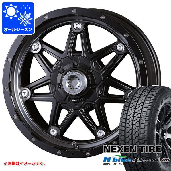 【タイヤ交換対象】ハイエース 200系用 オールシーズンタイヤ ネクセン エヌブルー 4シーズン バン 215/65R16 109/107T クリムソン MG ライカン 7.0-16 タイヤホイール4本セット