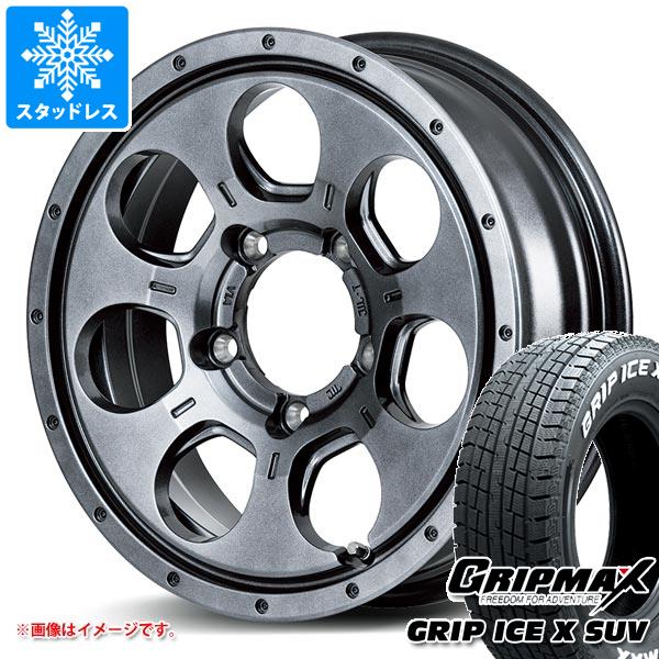 【タイヤ交換対象】5本セット ジムニー用 スタッドレス グリップマックス グリップアイスエックス SUV 185/85R16 105/103N ホワイトレター ロードマックス マッドエージェント タイヤホイール5本セット