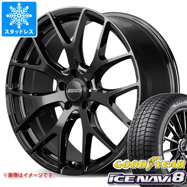 【タイヤ交換対象】トヨタ 40系アルファード用 スタッドレス グッドイヤー アイスナビ8 225/55R19 99Q レイズ RS 2x7FT タイヤホイール4本セット