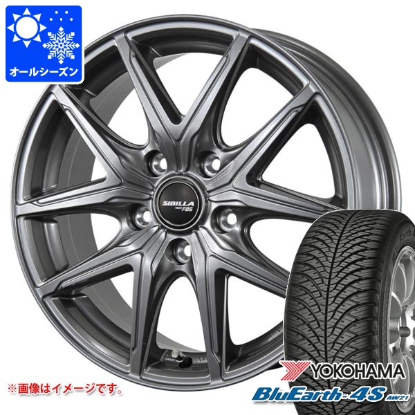 【タイヤ交換対象】BYD アット3 SC2系用 オールシーズンタイヤ ヨコハマ ブルーアース4S AW21 215/65R16 98H シビラ ネクスト F05 タイヤホイール4本セット