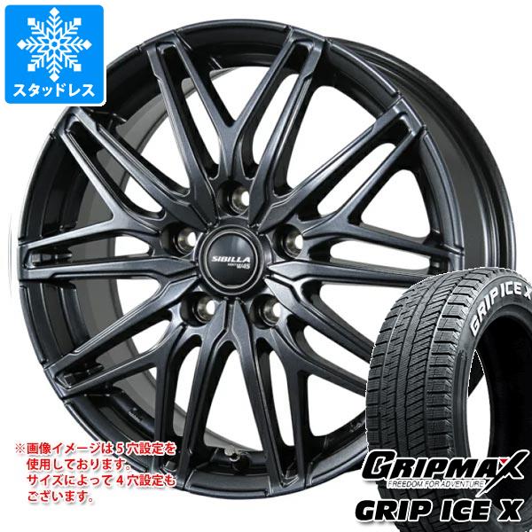 【タイヤ交換対象】スタッドレスタイヤ グリップマックス グリップアイスエックス 195/65R16 92T ホワイトレター ＆ シビラ ネクスト W45 6.0-16 タイヤホイール4本セット195/65-16 GRIP MAX GRIP ICE X WL