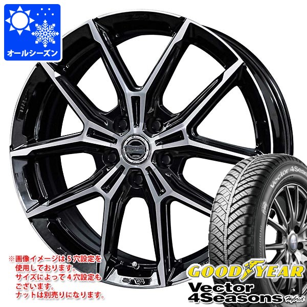 【タイヤ交換対象】オールシーズン 195/65R15 91H グッドイヤー ベクター 4シーズンズ ハイブリッド スマック プラスEK M1 6.0-15 タイヤホイール4本セット