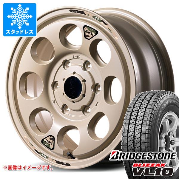 【タイヤ交換対象】トヨタ ハイエース 200系用 スタッドレス ブリヂストン ブリザック VL10 195/80R15 107/105N ウシャリン タイヤホイール4本セット