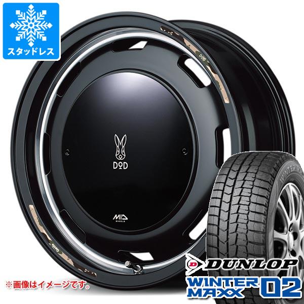 【タイヤ交換対象】スズキ ハスラー用 スタッドレス ダンロップ ウインターマックス02 WM02 165/70R14 81Q ウシャリントバリ タイヤホイール4本セット