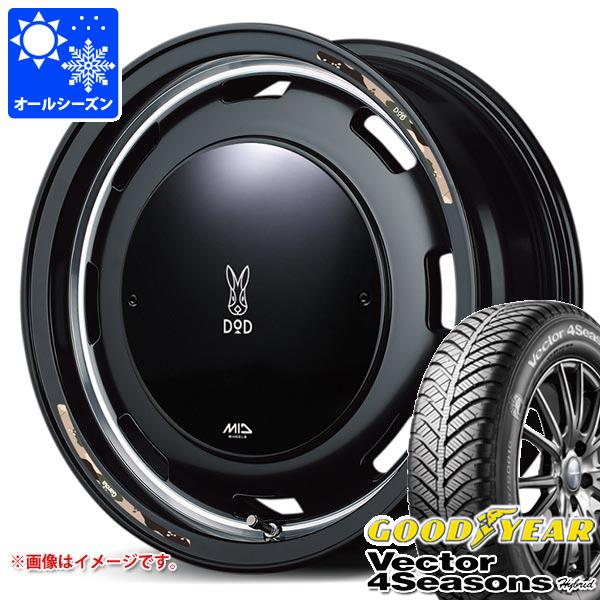 【タイヤ交換対象】スズキ ハスラー用 オールシーズンタイヤ グッドイヤー ベクター 4シーズンズ ハイブリッド 165/70R14 81S ウシャリントバリ 4.5-14 タイヤホイール4本セット｜タイヤマックス
