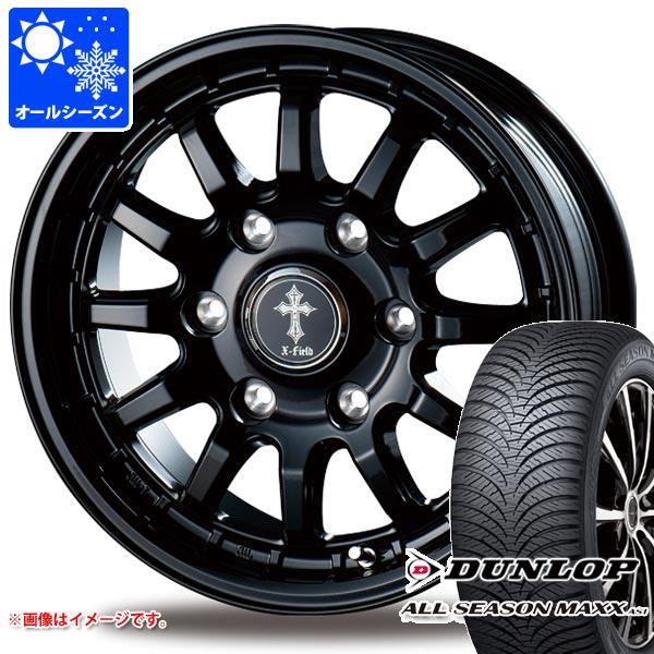 【タイヤ交換対象】ハイエース 200系用 オールシーズンタイヤ ダンロップ オールシーズンマックス VA1 195/80R15 107/105N インターミラノ クロスフィールド アルファ 6.0-15 タイヤホイール4本セット