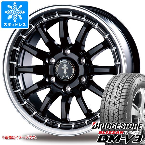 【タイヤ交換対象】スタッドレスタイヤ ブリヂストン ブリザック DM-V3 265/70R17 115Q ＆ インターミラノ クロスフィールド アルファ 7.5-17 タイヤホイール4本セット265/70-17 BRIDGESTONE BLIZZAK DM-V3
