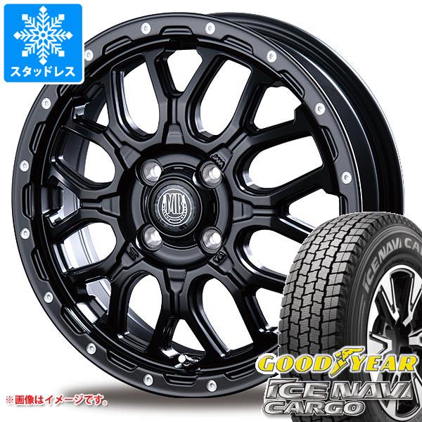 【タイヤ交換対象】キャリイ DA16T用 スタッドレス グッドイヤー アイスナビカーゴ 145/80R12 80/78N (145R12 6PR相当) インターミラノ マッドバーン XR-800M タイヤホイール4本セット