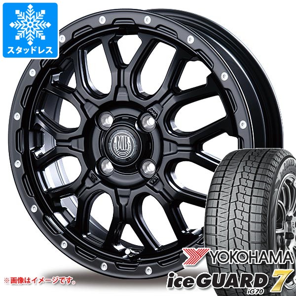 【タイヤ交換対象】ハスラー用 スタッドレス ヨコハマ アイスガードセブン iG70 165/65R14 79Q インターミラノ マッドバーン XR-800M タイヤホイール4本セット