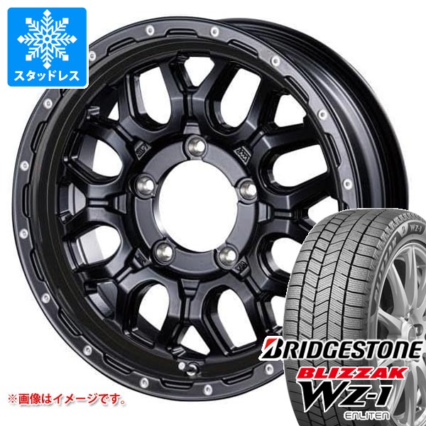 【タイヤ交換対象】5本セット スズキ ジムニー JB64W用 スタッドレス ブリヂストン ブリザック WZ-1 215/70R16 100Q インターミラノ マッドバーン XR-800M タイヤホイール5本セット