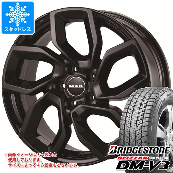 【タイヤ交換対象】アルファロメオ ステルヴィオ用 スタッドレス ブリヂストン ブリザック DM-V3 235/65R17 108Q XL MAK アポロ タイヤホイール4本セット