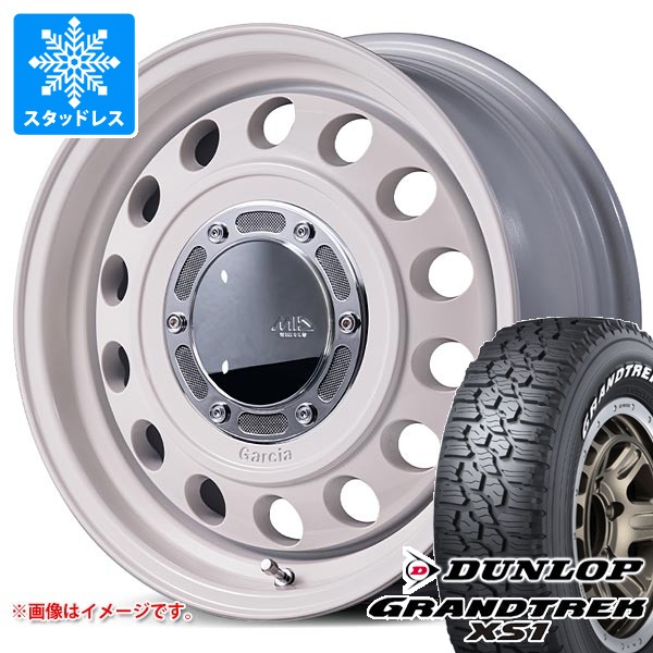 【タイヤ交換対象】5本セット スズキ ジムニーノマド JC74W用 スタッドレス ダンロップ グラントレック XS1 LT215/70R16 100/97N ホワイトレター ガルシア シスコ タイプ2 タイヤホイール5本セット