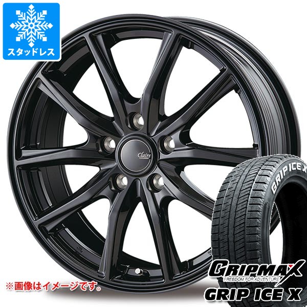 【タイヤ交換対象】スタッドレスタイヤ グリップマックス グリップアイスエックス 195/65R16 92T ホワイトレター ＆ インターミラノ クレール GZ10 6.0-16 タイヤホイール4本セット195/65-16 GRIP MAX GRIP ICE X WL