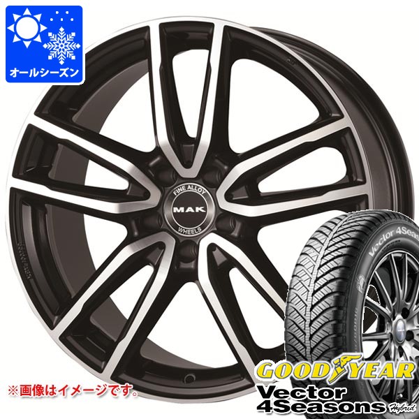 【タイヤ交換対象】メルセデスベンツ W246 Bクラス用 オールシーズンタイヤ グッドイヤー ベクター 4シーズンズ ハイブリッド 225/45R17 91H MAK エボ タイヤホイール4本セット|タイヤマックス