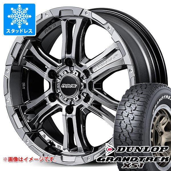 【タイヤ交換対象】トヨタ ハイエース 200系用 スタッドレス ダンロップ グラントレック XS1 LT215/70R16 100/97N ホワイトレター レイズ FDX-AG タイヤホイール4本セット|タイヤマックス