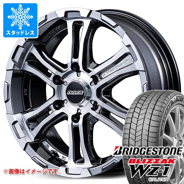 【タイヤ交換対象】トヨタ ハイエース 200系用 スタッドレス ブリヂストン ブリザック WZ-1 215/70R16 100Q レイズ FDX-SG タイヤホイール4本セット