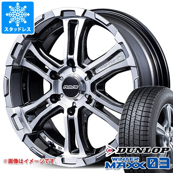 【タイヤ交換対象】トヨタ ハイエース 200系用 スタッドレス ダンロップ ウインターマックス03 WM03 215/70R16 100Q レイズ FDX-SG タイヤホイール4本セット