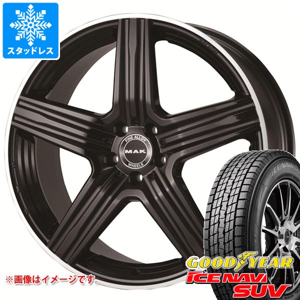 【タイヤ交換対象】メルセデスベンツ N293 EQCクラス用 スタッドレス グッドイヤー アイスナビ SUV 235/55R19 101Q MAK ルイス タイヤホイール4本セット|タイヤマックス
