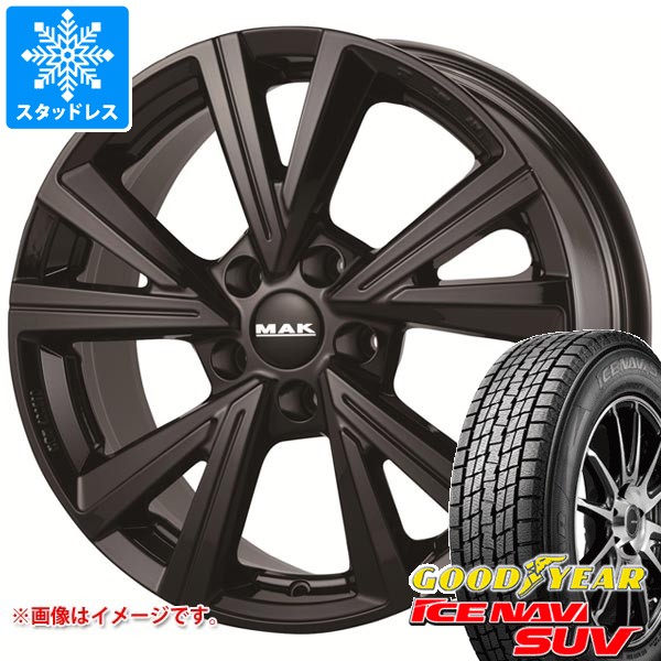 【タイヤ交換対象】アルファロメオ ステルヴィオ用 スタッドレス グッドイヤー アイスナビ SUV 235/60R18 107Q XL MAK モンツァ タイヤホイール4本セット