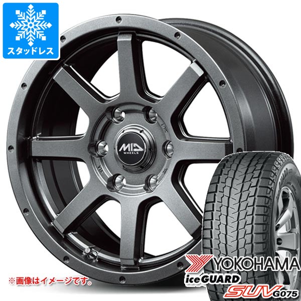【タイヤ交換対象】スタッドレスタイヤ ヨコハマ アイスガード SUV G075 265/70R17 115Q ＆ ロードマックス マッドライダー 7.5-17 タイヤホイール4本セット265/70-17 YOKOHAMA iceGUARD SUV G075