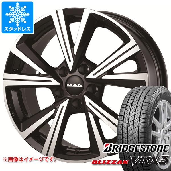【タイヤ交換対象】VW ゴルフ7用 スタッドレス ブリヂストン ブリザック VRX3 225/45R17 91Q MAK クバーズ タイヤホイール4本セット|タイヤマックス
