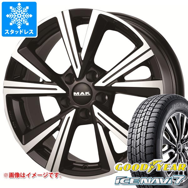 【タイヤ交換対象】VW パサートオールトラック 3CD系用 スタッドレス グッドイヤー アイスナビ7 225/55R17 97Q MAK クバーズ タイヤホイール4本セット