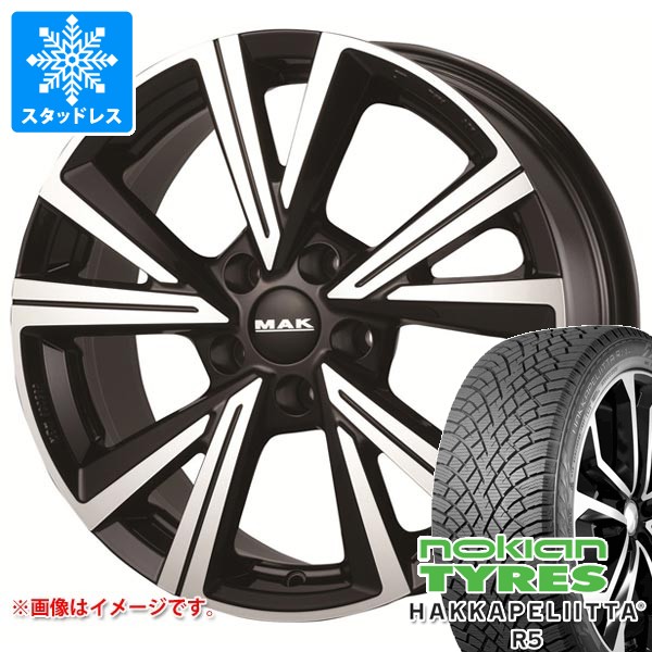【タイヤ交換対象】VW ゴルフ7用 スタッドレス ノキアン ハッカペリッタ R5 205/55R16 94R XL MAK クバーズ タイヤホイール4本セット｜タイヤマックス