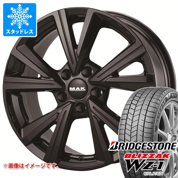 【タイヤ交換対象】VW T-ロック用 スタッドレス ブリヂストン ブリザック WZ-1 215/55R17 94Q MAK クバーズ タイヤホイール4本セット