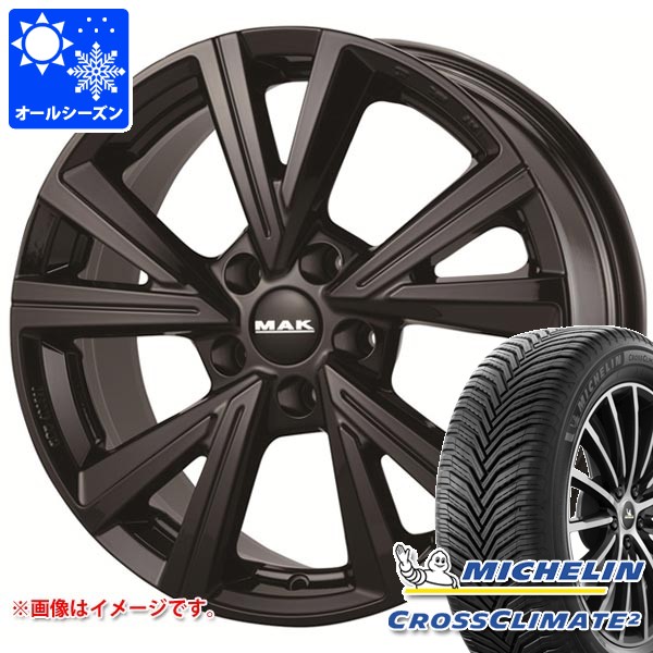【タイヤ交換対象】VW クロスポロ 6R系用 オールシーズンタイヤ ミシュラン クロスクライメート2 215/45R16 90V XL MAK クバーズ タイヤホイール4本セット