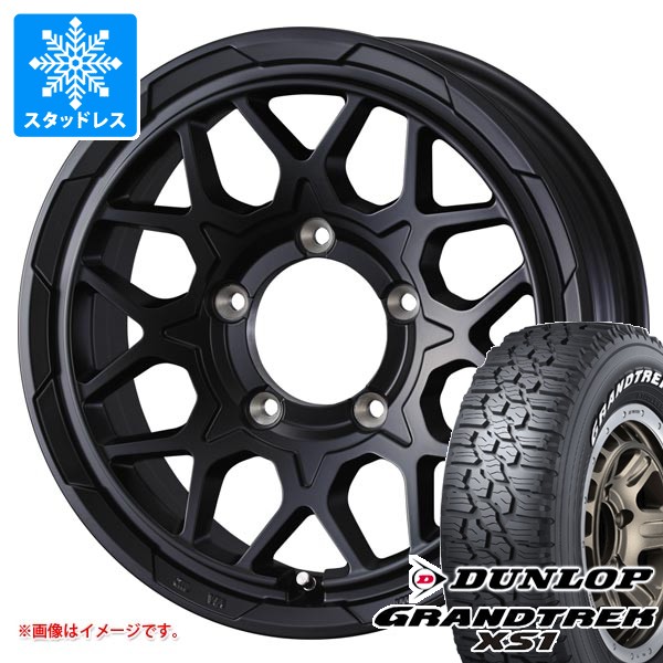 【タイヤ交換対象】5本セット スズキ ジムニーシエラ JB74W用 スタッドレス ダンロップ グラントレック XS1 LT215/70R16 100/97N ホワイトレター スタットベルク2 タイヤホイール5本セット