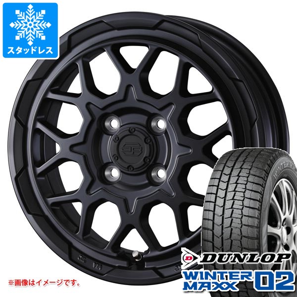 【タイヤ交換対象】ダイハツ タフト LA900系用 スタッドレス ダンロップ ウインターマックス02 WM02 175/65R15 84Q スタットベルク2 タイヤホイール4本セット