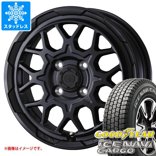 【タイヤ交換対象】トヨタ サクシード プロボックス 50系用 スタッドレス グッドイヤー アイスナビカーゴ 165/80R14 91/90N (165R14 6PR相当) スタットベルク2 タイヤホイール4本セット｜タイヤマックス