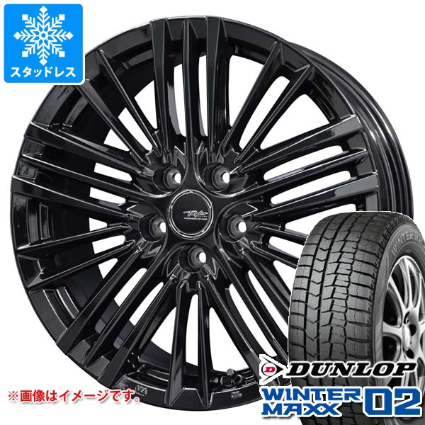 【タイヤ交換対象】トヨタ プリウス 60系用 スタッドレス ダンロップ ウインターマックス02 WM02 195/60R17 90Q テイラー TL1 タイヤホイール4本セット