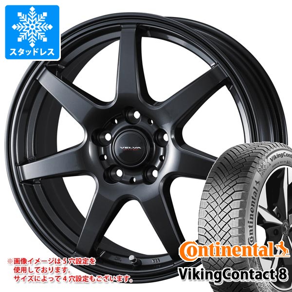 【タイヤ交換対象】トヨタ 40系アルファード用 スタッドレス コンチネンタル バイキングコンタクト8 225/55R19 103T XL ヴェルヴァ ワンダー タイヤホイール4本セット｜タイヤマックス