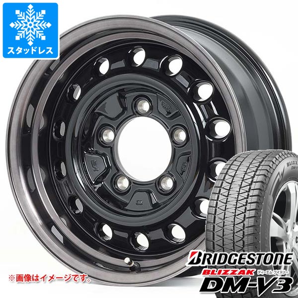 【タイヤ交換対象】スズキ ジムニー用 スタッドレス ブリヂストン ブリザック DM-V3 175/80R16 91Q アピオ ワイルドボア D タイヤホイール4本セット