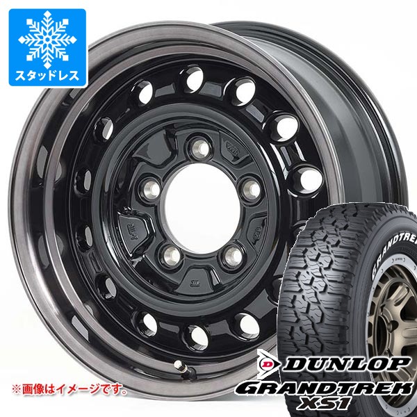【タイヤ交換対象】5本セット スズキ ジムニーノマド JC74W用 スタッドレス ダンロップ グラントレック XS1 LT215/70R16 100/97N ホワイトレター アピオ ワイルドボア D タイヤホイール5本セット