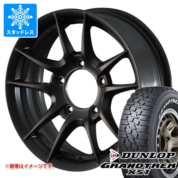 【タイヤ交換対象】スズキ ジムニー用 スタッドレス ダンロップ グラントレック XS1 185/85R16 105/103L LT ホワイトレター アピオ ワイルドボア Z タイヤホイール4本セット