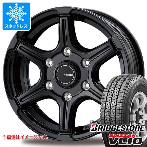 【タイヤ交換対象】トヨタ ハイエース 200系用 スタッドレス ブリヂストン ブリザック VL10 195/80R15 107/105N クロスフィールド ベータ タイヤホイール4本セット