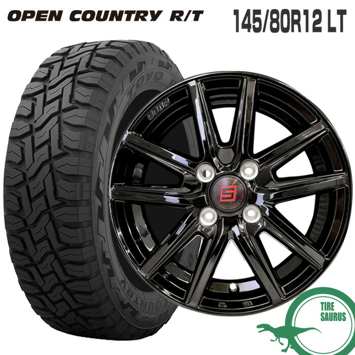 楽天市場】オープンカントリー RT 145/80R12 80/78 LT トーヨータイヤ TOYO TIRES エクストリームＪ 12×4.0 100/4  +42 JWL-T フラットブラック 12インチ ハイゼット タイヤホイールセット 4本 MLJ XTREME-J OPEN COUNTRY  (145R12 6PR 互換) 軽トラ 軽バン マッド : タイヤ ...